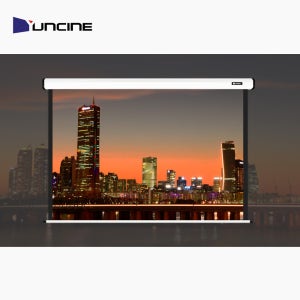 YUNCINE 윤씨네 YP-EV150GV 전동 노출형 4:3 스크린 150인치 고휘도매트 그레이 GV원단(무선리모컨 포함)