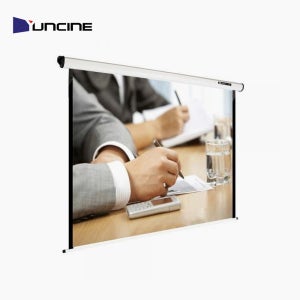 YUNCINE 윤씨네 YP-EV150AW 전동 노출형 4:3 프로젝터스크린 150인치 아쿠아매트 AW원단(무선리모컨 포함)