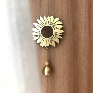 슬로우리스트 골드 해바라기 도어벨 기본포장 현관 출입 문 자석 풍경 종 이사 집들이 선물