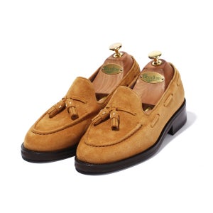 커스텀무드 남자 수제화 크림슨 스웨이드 테슬 로퍼 키높이구두 235-290mm