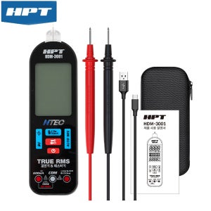 HPT 검전기 전기 디지털 멀티테스터기 테스트기 오토모드 HDM-3001 엔텍