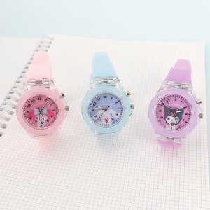 산리오 시나모롤 쿠로미 마이멜로디 LED 어린이시계 바늘시계 초등학교입학선물 손목시계