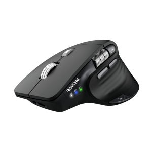 로이체 RX-900S 무선 하프 버티컬 마우스 스마트 스크롤 멀티페어링 블랙