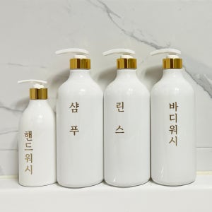 루엣제이 한글 큰글씨 디스펜서 골드 화이트 1000ml