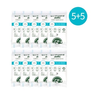 [5+5] FROG 미세먼지 물걸레 청소포 표준형(30매) 28x21cm 엠보싱원단