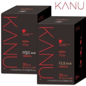 맥심 카누 아메리카노 30T 2종 세트 다크 로스트 마일드 로스트 블랙커피 원두커피 커피믹스 공유커피