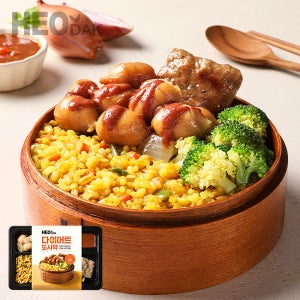 허닭 도시락 카레잡곡볶음밥&소세지양파볶음 210g 2팩+2팩