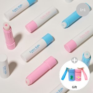 [1+1]프롬키즈 하트립밤 핑키+밀키 2개 초보습 립케어 유아 어린이 초등 립스틱