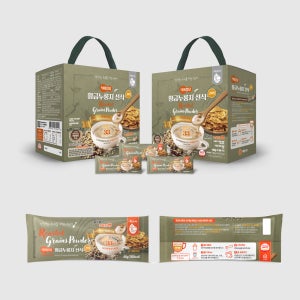 [행사] 황금누룽지 선식 40g 24봉x3박스 국산원료33가지가 들어간 고식이섬유 선식 여행용 식사대용 휴대용 미숫가루