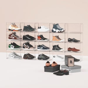 무아스 와이드 2도어 투명 슈케이스 신발 보관함 케이스