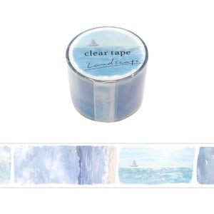 마인드웨이브 Land scape 클리어 마스킹 테이프 랜드스케이프 30mm / 바다