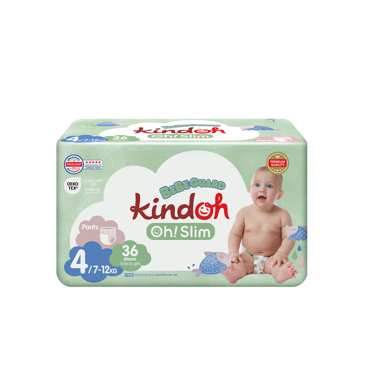 [비밀특가]킨도 프리미엄 오슬림 베베가드 팬티형 기저귀 4단계 36매 x 3팩