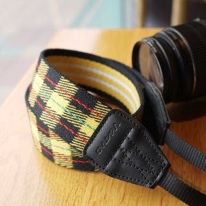 아르누보 카메라 넥스트랩 체크 옐로우 40mm