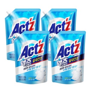 액츠 퍼펙트 실내건조 일반/드럼 겸용 리필형 1500ml X4개