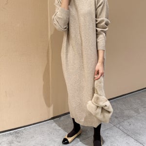 베라 루즈핏 반목 터틀넥 폴라 롱 니트 원피스 겨울 봄 가을