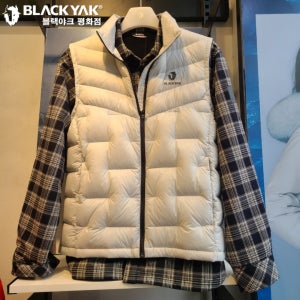블랙야크 패딩조끼 남성 구스다운 플레이크퍼텍스