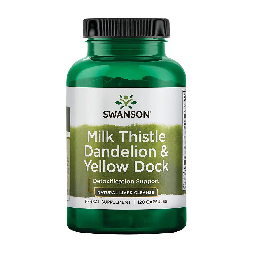 Swanson 스완슨 <b>밀크씨슬 단델리온</b> &amp; 옐로우 독 캡슐, 120정 1개