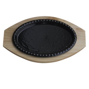 무쇠 주물팬 스테이크판 장어구이 고기 불판 구이판 철판 원형 스테이크팬 타원4호