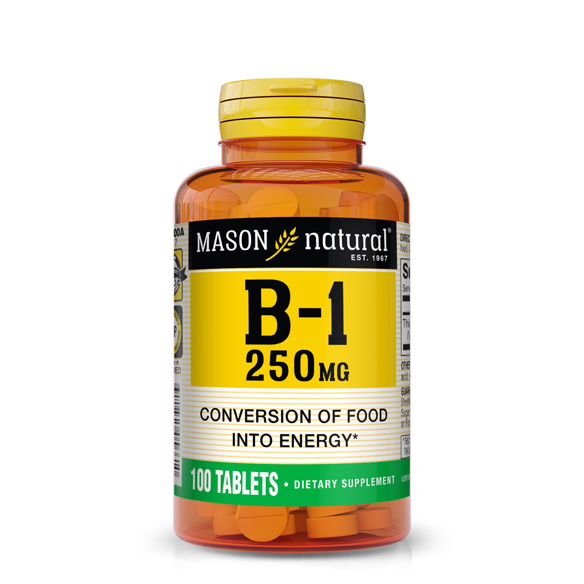 MASON NATURAL <b>비타민 B1</b> 티아민 250mg 태블릿 100정
