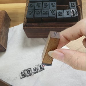 의류용스탬프 다이어리스탬프 요일 영어도장 숫자도장 우드