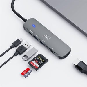 RM6 리와트 6in1 C타입 멀티허브 USB 3.0 HDMI 4K 미러링 맥북 썬더볼트