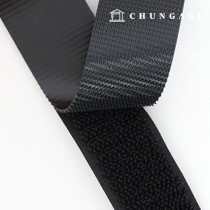 벨크로 찍찍이 슬림 2.5cm 블랙 83875
