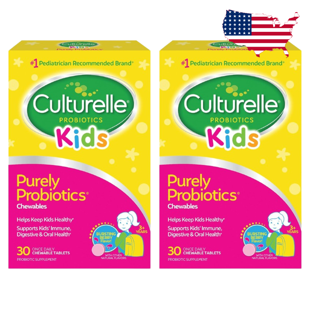 <b>컬처렐</b> <b>키즈 츄어블</b> 유산균 50억 30정 베리맛 컬쳐렐 락토바실러스 람노서스 2병