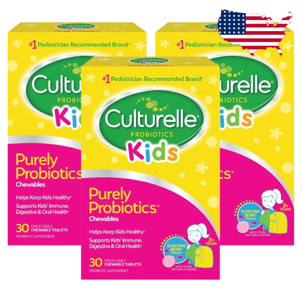 <b>컬처렐</b> <b>키즈 츄어블</b> 유산균 50억 30정 베리맛 컬쳐렐 락토바실러스 람노서스 3병