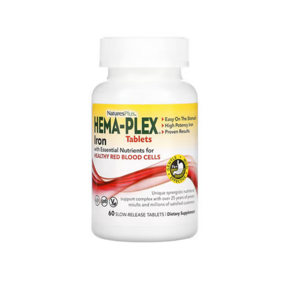 <b>네이처스플러스</b> 헤마플렉스 철분 85mg 60정 플라보노이드 감귤 베리 비트 베타불가리스