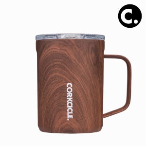 콕시클 스텐 머그 보온 손잡이 텀블러 470ml, 월넛우드