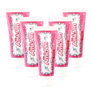 아미덴 어린이 초등학생 고불소 치약 60g 5개 유아치약 딸기향 충치예방 키즈용
