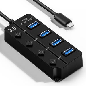 멀티허브 4포트 C타입 유무전원 USB 3.0 분배기 노트북 맥북