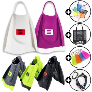 DMC 엘리트맥스 숏핀 오리발 + 리펠로키링 + 고급메쉬백 + 파우치 스트랩