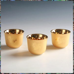 Gold ceramic 골드세라믹 술잔3P세트/ 도자기사케 소주잔 중국 일본 집들이 생신선물