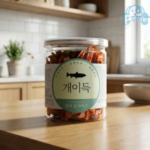개이득 강아지간식 천연 콜라겐 소프트 통간식 연어슬라이스, 200g, 1개