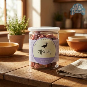 개이득 강아지간식 천연 콜라겐 소프트 통간식 오리큐브, 200g, 1개