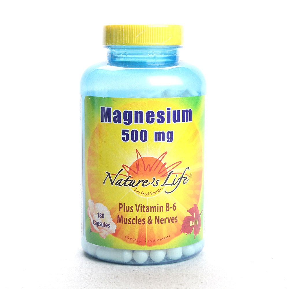 <b>네이쳐스라이프 비타민B6</b> 500mg 마그네슘 플러스 180정