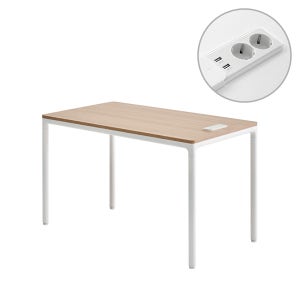 [두닷] 콰트로 에어 노트북 책상 1000x800mm, 에어화이트+에어화이트