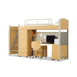 2층 HK 유퍼스 복합형 침대세트 원룸 이층침대