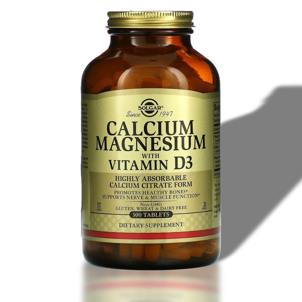 솔가 <b>칼슘 시트레이트 마그네슘 비타민D3</b> 고흡수 비건 무설탕 글루텐프리 300정
