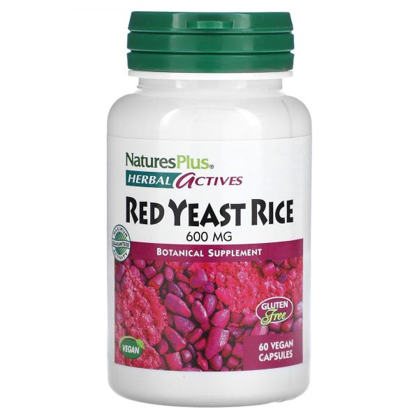 NaturesPlus, Herbal Actives, Red Yeast Rice, 600 mg, 60 Vegan Capsules
