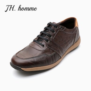 발 편한 소가죽 남자 스니커즈 단화 남성 정장 캐주얼화 더비슈즈 JHIT1737DBR