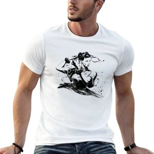스트리트 파이터 6 CHUN-LI 티셔츠 플러스 사이즈 슬림핏 귀여운 상의 남성용 신상