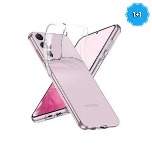 1+1 말랑말랑 TPU 슬림 젤리 케이스 투명, 갤럭시S21