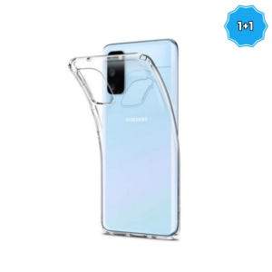 1+1 말랑말랑 TPU 슬림 젤리 케이스 투명, 갤럭시S20 FE