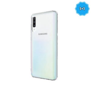 1+1 말랑말랑 TPU 슬림 젤리 케이스 투명, 갤럭시A90