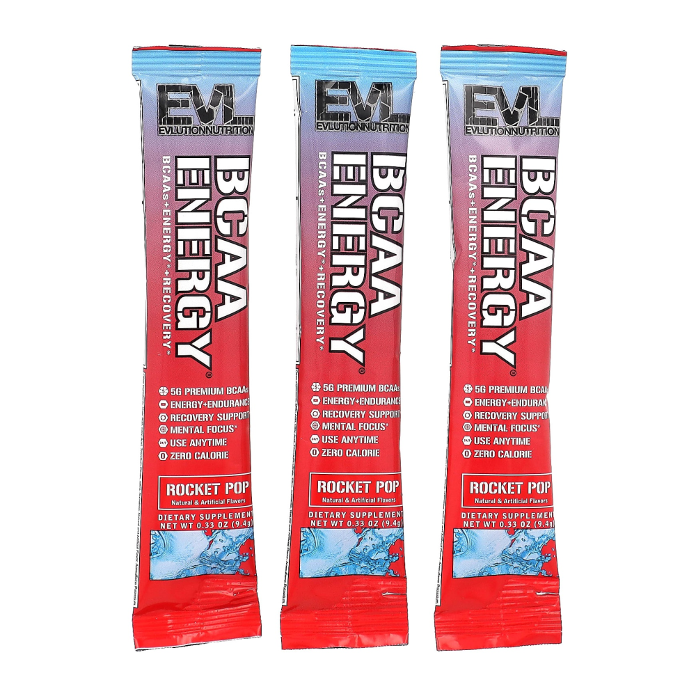 <b>에볼루션뉴트리션</b> Evl BCAA 에너지 로켓팝 3패킷 개당9.4g