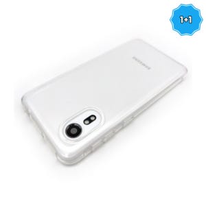 1+1 말랑말랑 TPU 슬림 젤리 케이스 투명, 갤럭시엑스커버5