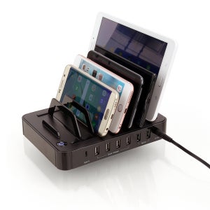 USB 7포트 퀵차지3.0/Type-C 거치형 멀티충전기 NEXT-37QTC