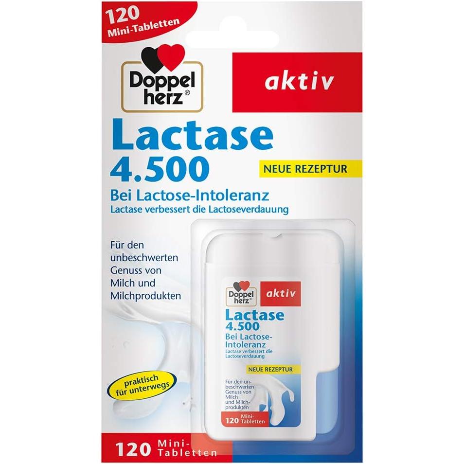 독일 <b>도펠헤르츠</b> <b>Doppelherz</b> Lactase 락타아제 4,500 미니정 120정